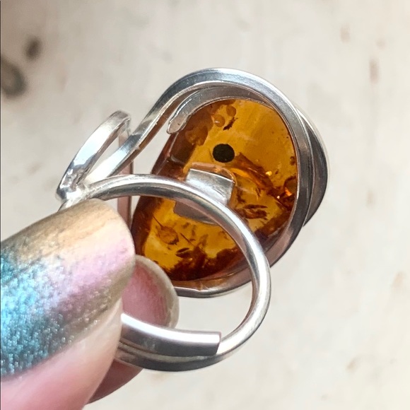 Beautiful Honey BALTIC AMBER  Ring - Picture 9 of 11